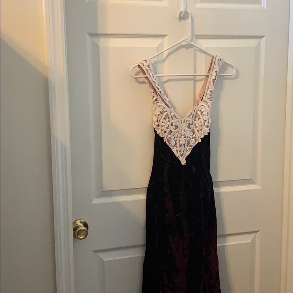 velvety red prom dress